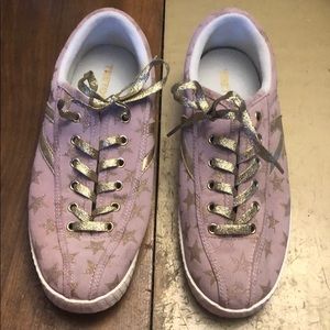 Pink and Gold Tretorn Sneakers